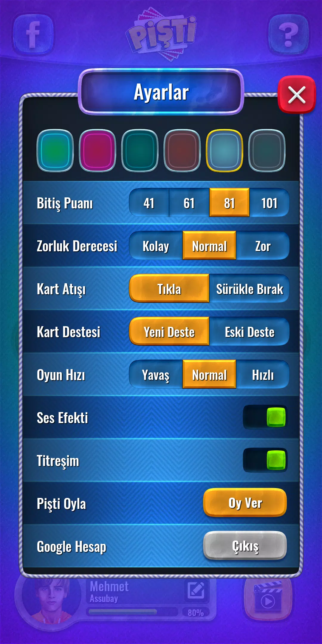 Pişti: Tekli, Eşli Internetsiz