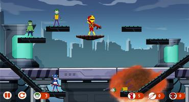 Stickman Super Heroes Fighting - Warrior Battle Ekran Görüntüsü 1