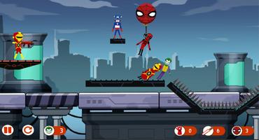 Stickman Super Heroes Fighting - Warrior Battle Ekran Görüntüsü 2