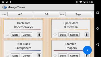 برنامه‌نما Basketball Stat Tracker عکس از صفحه