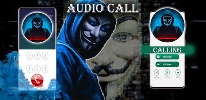 Anonymous Hacker Fake Call ภาพหน้าจอ 1