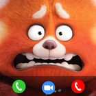 Fake Call Panda - Turning Red icono