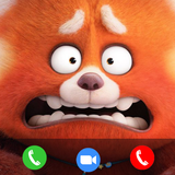 Fake Call Panda - Turning Red icono