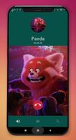 Fake Call Panda - Turning Red captura de pantalla 2