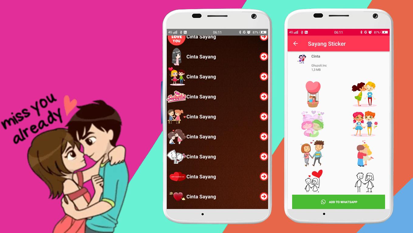 Kumpulan Stiker Romantis Untuk Wa Wastickerapps For Android