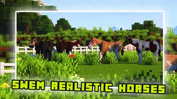 Swem Horse realistic Mod MCPE Cartaz