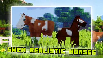 Swem Horse realistic Mod MCPE capture d'écran 1