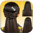 Hairstyle for girls easy steps ícone