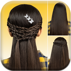 Hairstyle for girls easy steps icône