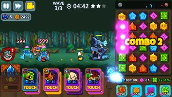 Puzzle & Defense: Match 3-Kamp Screenshot 2