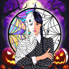 Wednesday - Halloween Coloring simgesi