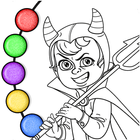 Halloween Glitter Coloring biểu tượng