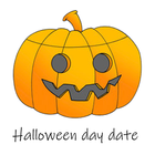 Halloween day date icono