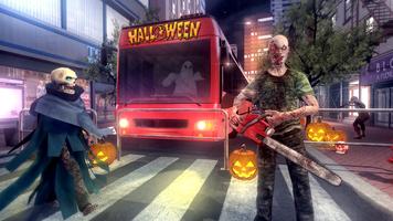 halloween monster city bus: course de nuit sim 200 Affiche