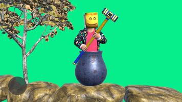 Pot Man Hammer Man Climber 3D capture d'écran 3