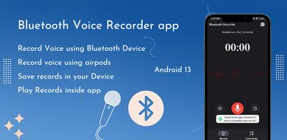 Bluetooth & headphone Recorder Plakat