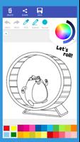 Libro para colorear de hámster Poster