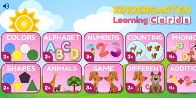 Preschool and Kindergarten Learning Cards - Free poster
