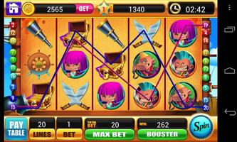 Slots of Caribbean Pirate -Vegas Slot Machine Game Affiche