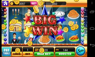 Happy Kitchen Slot Machine-Vegas Casino SLOTS Free الملصق
