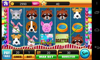 Puppy Slots - Happy Pet - Vegas Slot Machine Games Cartaz