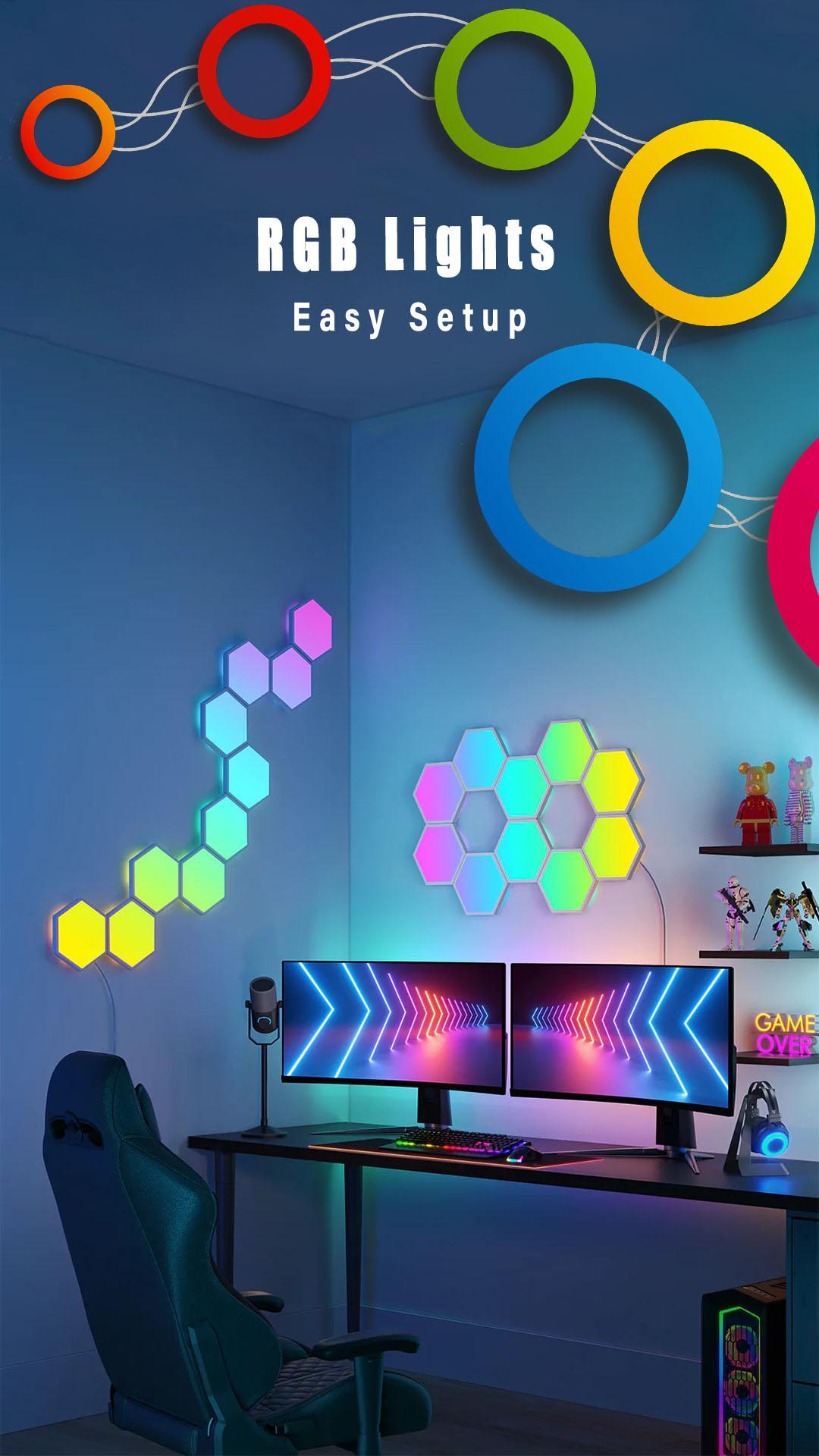 Rgb панели на стену треугольники