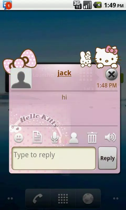 One Sms Theme for Hello Kitty APK for Android Download