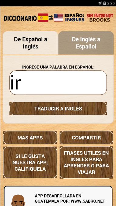 Spanish English Dictionary Translate Traductor For Android Apk Spanish English Dictionary Translate