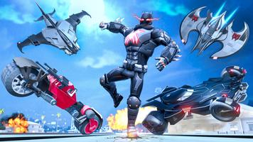 Bat Robot Man Game: Robot Game الملصق