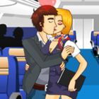 Air Hostess Kissing Games Girl ikon