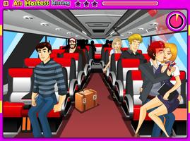 Air Hostess Kissing Games Girl imagem de tela 3