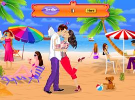 Valentine Kissing Games Girls capture d'écran 1
