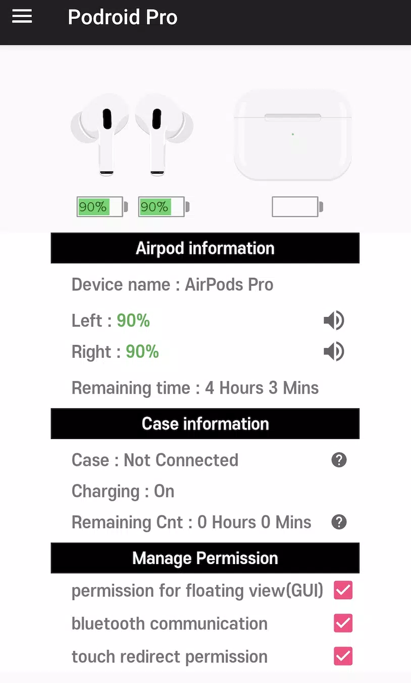 Podroid Pro(Using Airpod pro on android) APK pour Android Télécharger