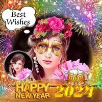 New year photo frame 2024 โปสเตอร์