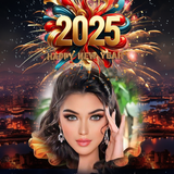 New year photo frame 2025 Zeichen