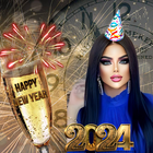 New year photo frame 2024 آئیکن