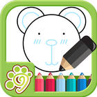 Draw by shape game for kids icon