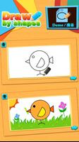 Draw by shape game for kids poster