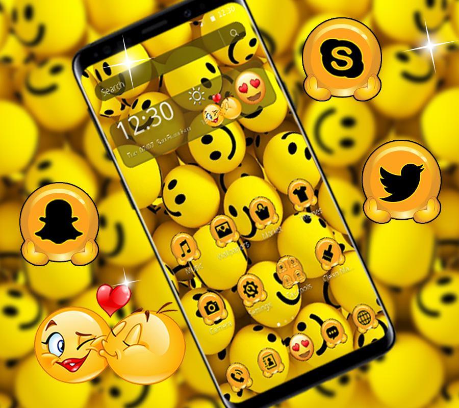 Cool Yellow Happy Emoji Theme For Android Apk Download - roblox tix emoji