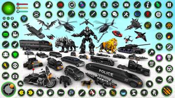 Police Tiger Robot Car Game 3D poster