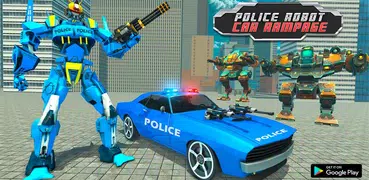 Auto robot della polizia 3d
