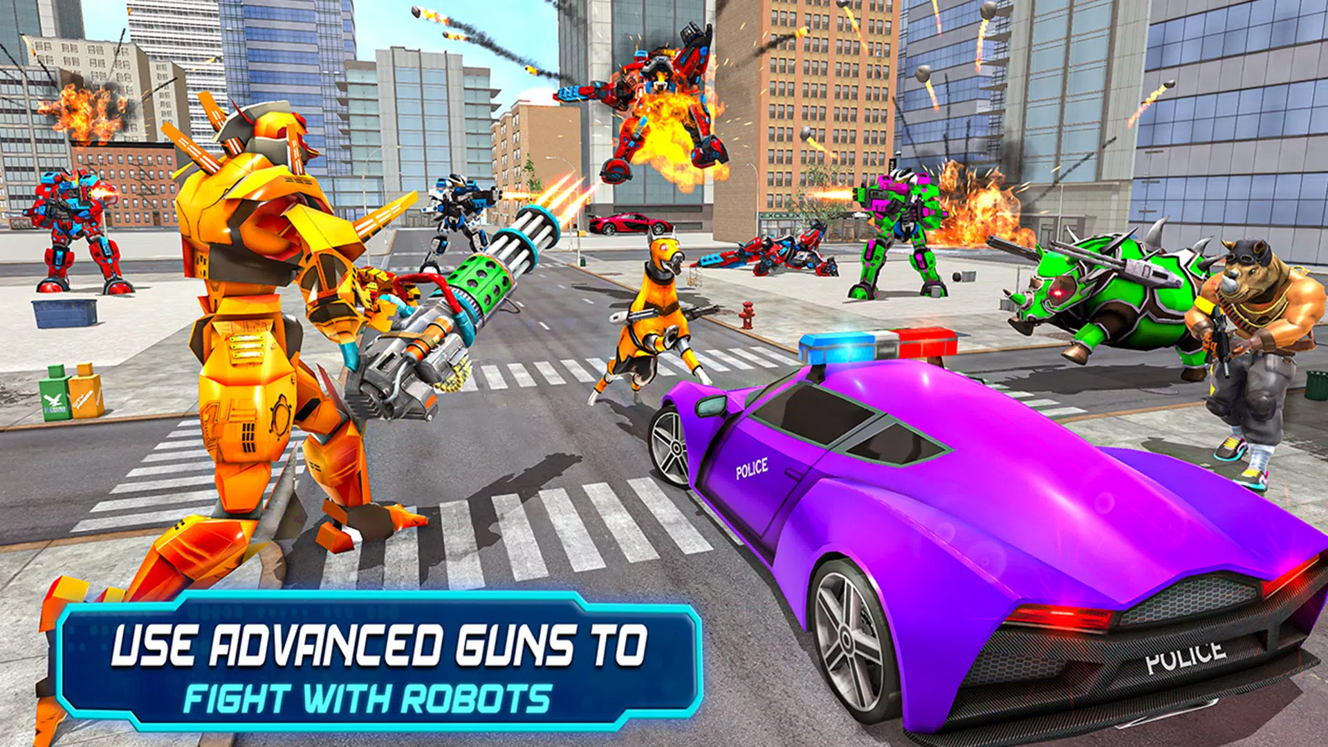 Jogo de carro robô policial – Apps no Google Play