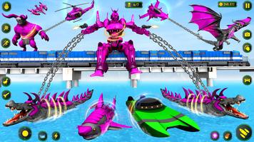 Crocodile Robot Car Game 3d screenshot 1