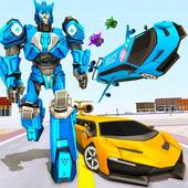 Flying Limo Robot Car Transform: Police Robot Game