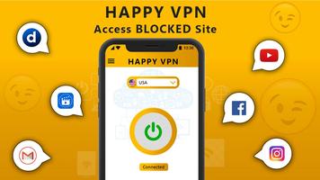 Happy Free VPN – Unlimited Open & Pure VPN Client پوسٹر