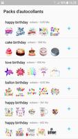 happy birthday stickers for whatsapp Affiche