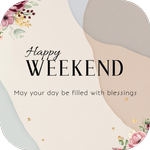 happy weekend greetings icon