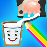 Happy Cow - Draw Line Puzzle آئیکن