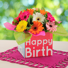 Happy birthday gift flower biểu tượng