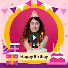 Vidéo d'anniversaire photos icône